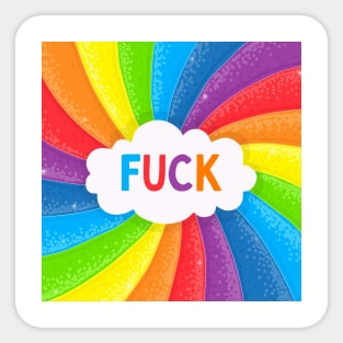 The Fuck Rainbow Sticker